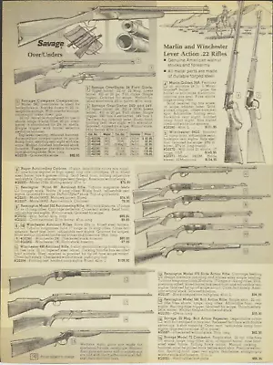 1976 Western Auto Ad Savage Marlin Winchester Remington Ruger Rifles • $7.99