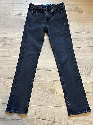 M.I.H. Black Daily High Rise Straight Jeans Size 28 L30” Rise 9.5” • £30.20