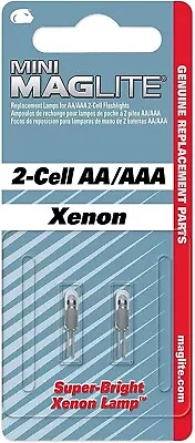 Maglite Replacement Lamps For 2 Cell AA Mini Flashlight LED Super Bright 2 Pack • $11.15