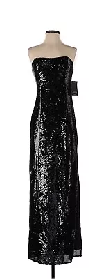 Aidan By Aidan Mattox Cocktail Dress Gown Black Sequin Size 4 • $50