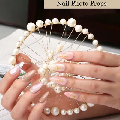 1X Manicure Pearl Nail Art Decoration Board Photo Props Display A.ou • $2.66