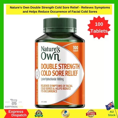 Nature's Own Double Strength Cold Sore Relief Relieves Symptoms 100 Tablets NEW • $25.85