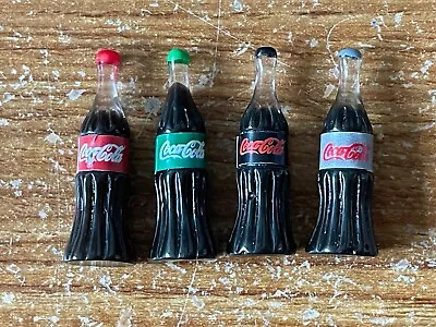 X4 Mini Fizzy Drink Bottles Coke Soda Tiny Miniatures Dollhouse Decorate • £2.49