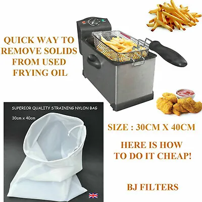 £5.99 • Buy Catering Size Filter For Straining Deep Fryers Cooking Oil- Size 30cm X 40cm F/p
