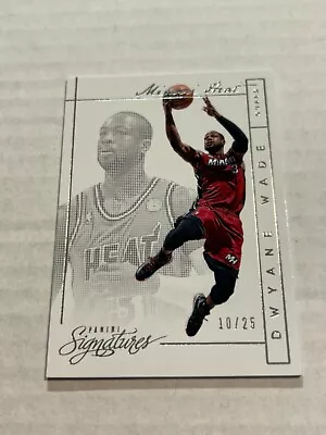 2013-14 Panini Signatures Dwayne Wade 10/25 Master Print Heat Ssp • $20.99