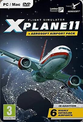 $121.18 • Buy X-Plane 11 + Aerosoft Airport Pack PC Mac DVD Flight Sim Plane Simulation Game