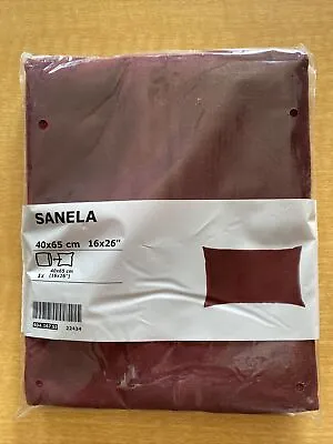 Ikea SANELA Cushion Cover 16  X 26  Velvet Cotton Dark Red NEW • $13.14