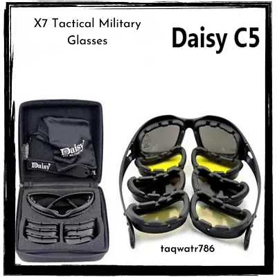 Daisy X7 Military Tactical Goggles Motorcycle Riding Glasses Sunglasses Eyewear • £23.87
