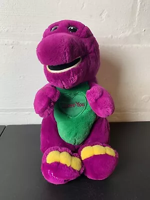 Vintage 1992 Barney 15” Talking Plush “I Love You” The Lyons Group Purple Dino • $9.95