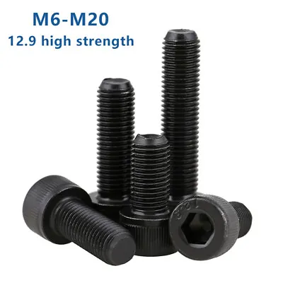 £2.46 • Buy M6-M20 Fine Thread Hex Head Bolts 12.9 High Tensile Socket Cap Screws DIN 960