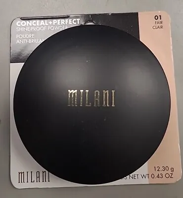 MILANI Conceal + Perfect Powder Foundation Shine Proof Makeup #01 Fair • $13.90