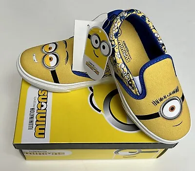 NWT/NIB Minions Yellow & Blue Canvas Slip On Shoes~Boys/Girls Size 12~SO CUTE!! • $12.99