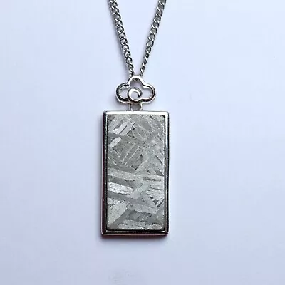 925 Silver Pendant Muonionalusta Meteorite Necklace Pendant R2101 • $49