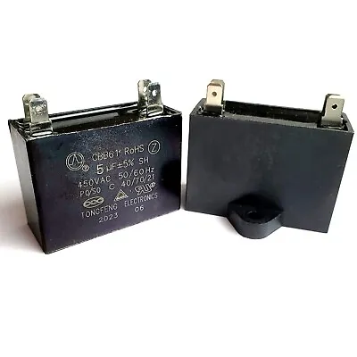 CBB61 Motor Fan Start Capacitor 5uF 450V Dual Connectors UKseller–ref:xx986 • £5.05