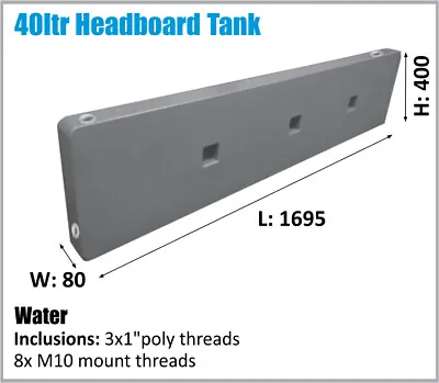 $240 • Buy 40lt Rv 4wd Nissan Etc Slim Headboard Water Tank 4wd Ute Tray 4x4 Ask Freight..