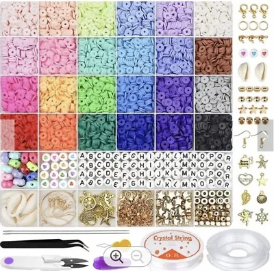 £12.49 • Buy Flossys Way 6000pc Polymer Clay Bead Set Jewellery Making Kit For Kids Adults