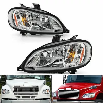 Pair Headlights Headlamps Left & Right Set For 02-13 Freightliner M-2 M2 2004-19 • $139.46