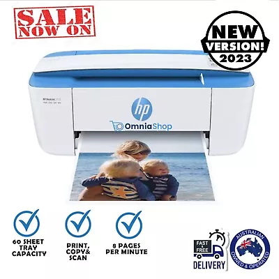 $69.97 • Buy HP DeskJet 3720 All-in-One Wireless Multifunction Colour Inkjet Printer Blue