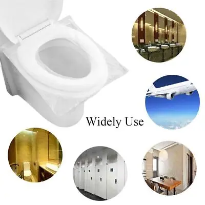 £4.95 • Buy 10 Pcs Disposable Plastic Toilet Seat Cover Travel Covers (Individual Package)
