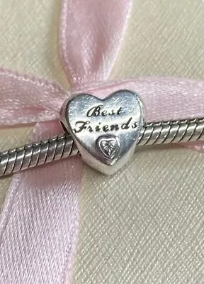 Genuine Pandora Best Friends Heart Charm 791727CZ • £15