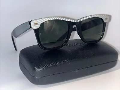 Vintage Ray-Ban Wayfarer B&L Fade To Black Sunglasses 50mm Atomic Bausch Lomb BL • $168.59