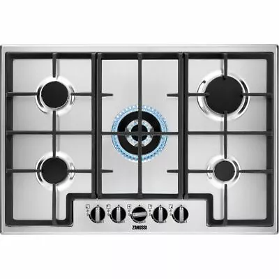 Zanussi ZGNN755X Built In 74cm 5 Burners Stainless Steel Gas Hob • £308