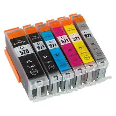 XL Ink Cartridge For Canon 570/571 PIXMA MG5750 MG5751 MG5752 MG5753 Non-OEM LOT • £8.45