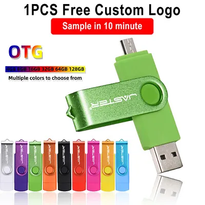 Free Logo USB Flash Drive OTG Micro Pen Drive 2.0 Memory Stick 64G U Disk Metal • $5.08