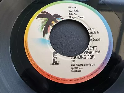 U2 - I Still Haven't Found What I'm Looking For 1987 Jukebox  7  Vinyl Record • $1.23