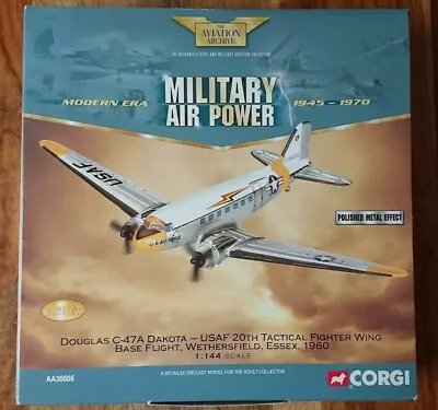 Corgi AA30006 Douglas C-47A Dakota USAF 20th TFW 1960 Ltd Edition No.3 Of 1400 • £62.17