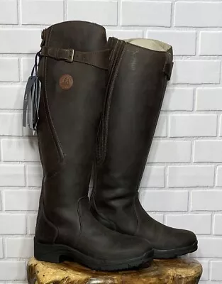 Mountain Horse Snowy River Wide Calf Tall Winter Boots - Women's 9 - BROWN • $265