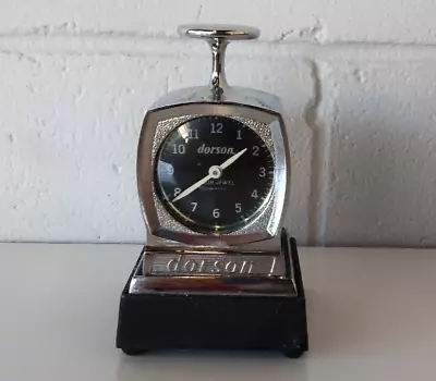 Dorson 4 Jewel Vintage Chrome Manual Wind Time Stamp Clock Vgc Working • $25