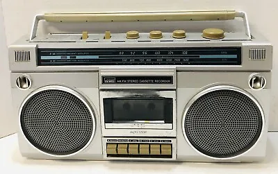Vintage Montgomery Ward GEN-3965 Boombox Radio Works Cassette *FOR PARTS/REPAIR • $60
