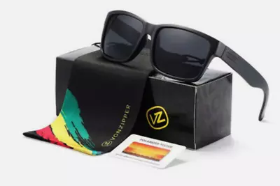 Von Zipper Sunglasses Sport Polarized Men Black Square Frame Elmore Style UV400 • $16.99