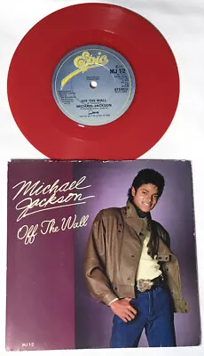 MICHAEL JACKSON Off The Wall Red Vinyl Record Single 7” Epic 1983 Pop R&B VG • £11.99