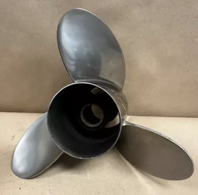 Used OEM Mercury Stainless Laser II 13 1/4 X 25 Outboard Propeller # 48-16550 • $169