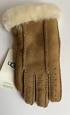 NWT UGG Shearling Perf Sheepskin GLOVE | SINGLE RIGHT HAND | Chestnut Sz MEDIUM • £23.71