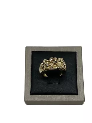 Gent's Diamond Cluster Ring 3 Diamonds .15 Carat T.W. 10K Yellow Gol (MP3062020) • $207.99