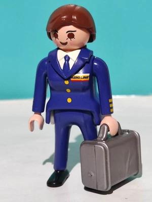 PLAYMOBIL FIGURE Pilot Airplane Airport Woman 3187 3185 3352 5007 5338 5726 • £4.47