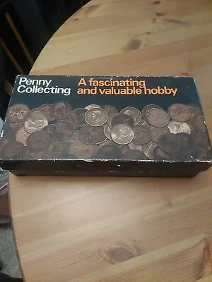 British Old Pennies Job Lot 59 Old Penny Coins From 1896 To 1967 1d Coppers • £85