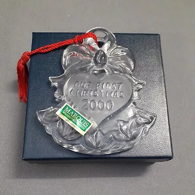 £19.95 • Buy Marquis Waterford Crystal 2000 Heart Our First Christmas Ornament 