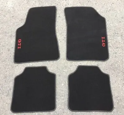 For VW Golf Mk1 Rabbit Custom Floor Mats Carpet Black Gray Edge 4pcs 1974-82 • $130.50