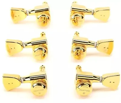 NEW Graph Tech Ratio 3X3 Vintage Style 2-Pin Locking Tuners GOLD #PRL-8341-G0 • $151.46