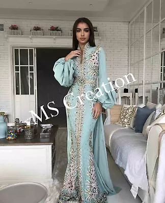 Sale Unique Royal African Crystal Work Moroccan Dubai Kaftan Wedding Dress • $141