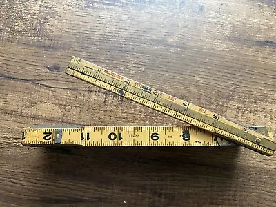 Vintage Craftsman 72  Extension Rule 3931 Wood & Brass Ruler USA • $8.99