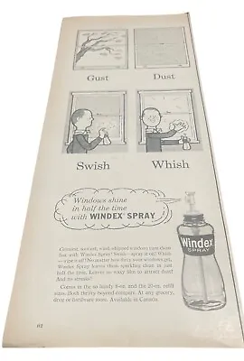 Vintage 1956 Windex Spray Ephemera  Print Ad 5.5” X 13.5” C.03 • $6.99