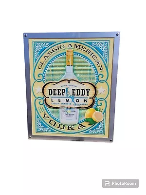 Deep Eddy Lemon Vodka Austin TX BAR SIGN LED Light Rare New Box Logo Scarce Vtg • $25