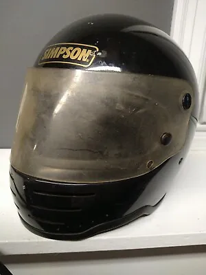 1980's Simpson Helmet M62 Model 62 Full Face Vintage Motorcycle Racing • $49.99