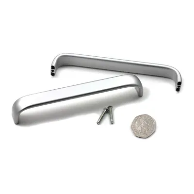 D-shaped Silver Door Handles With Screws Cupboard Drawer Handle Replacement  • £1.84