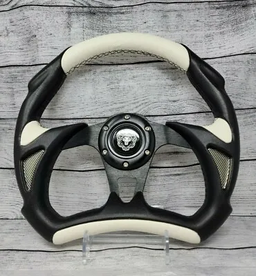 Boat Steering Wheel W/ Adapter 3 Spoke Boats With 3/4  Tapered Key Marine White • $94.99